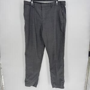 EXPRESS Slim Stretch Pants‎ Casual work Gray Plaid Mens Size 36